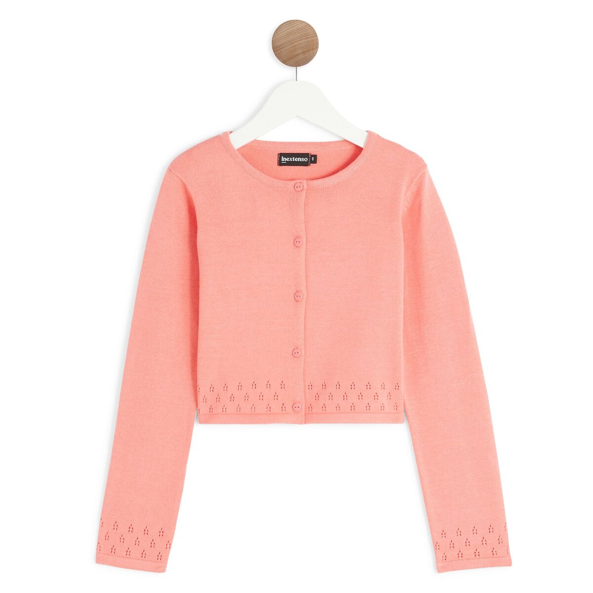 INEXTENSO Cardigan rose corail fille