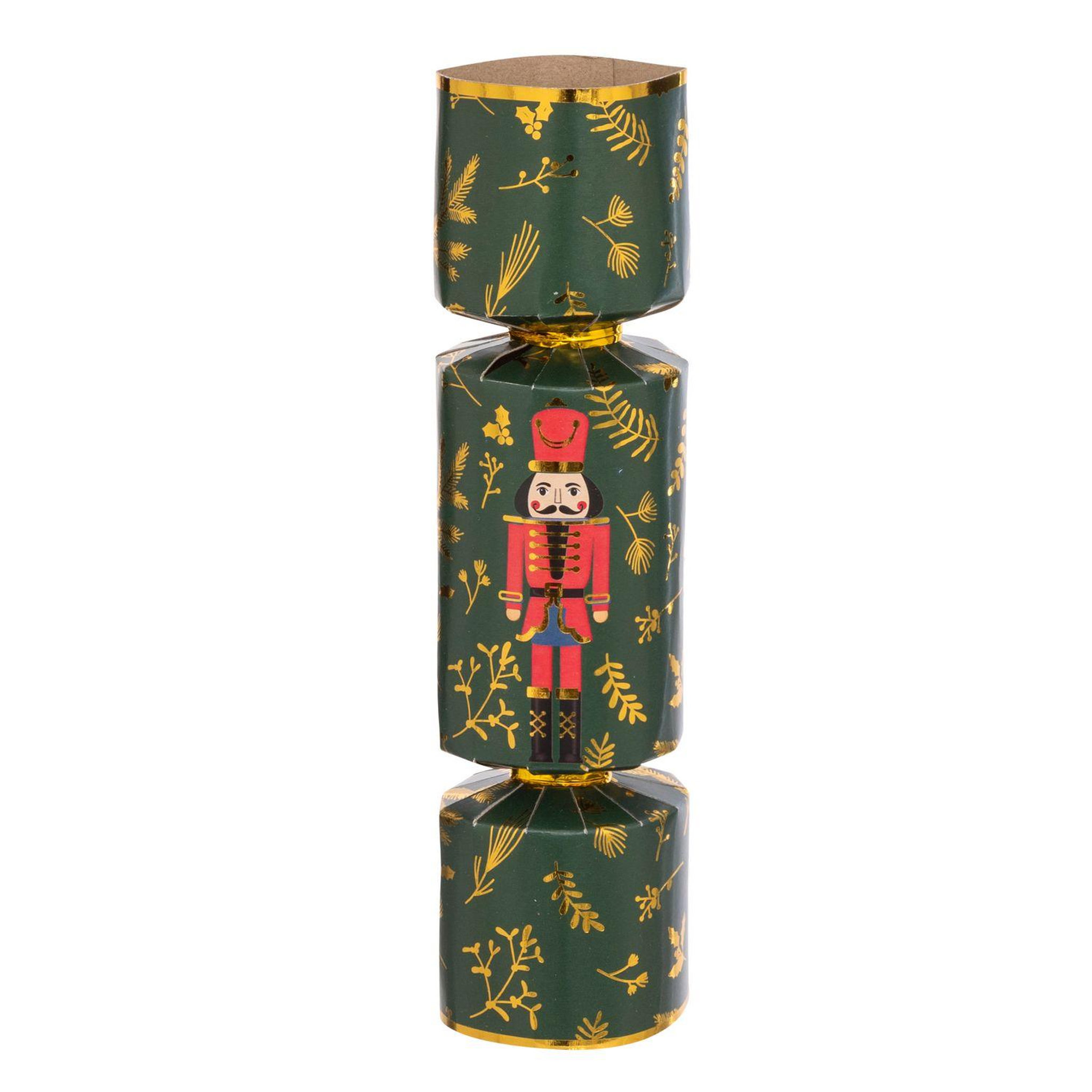 Voir la diapositive 4 : FEERIC LIGHT & CHRISTMAS Lot de 6 crackers imprimés casse-noisette - rouge et vert