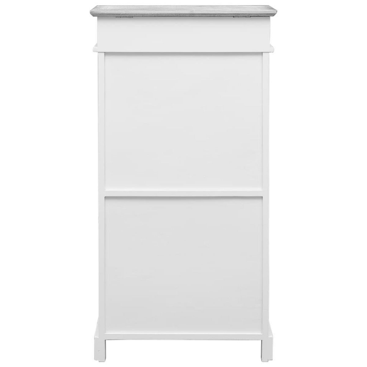 VIDAXL Armoire a chaussures Gris 50 x 28 x 98 cm Bois de Paulownia