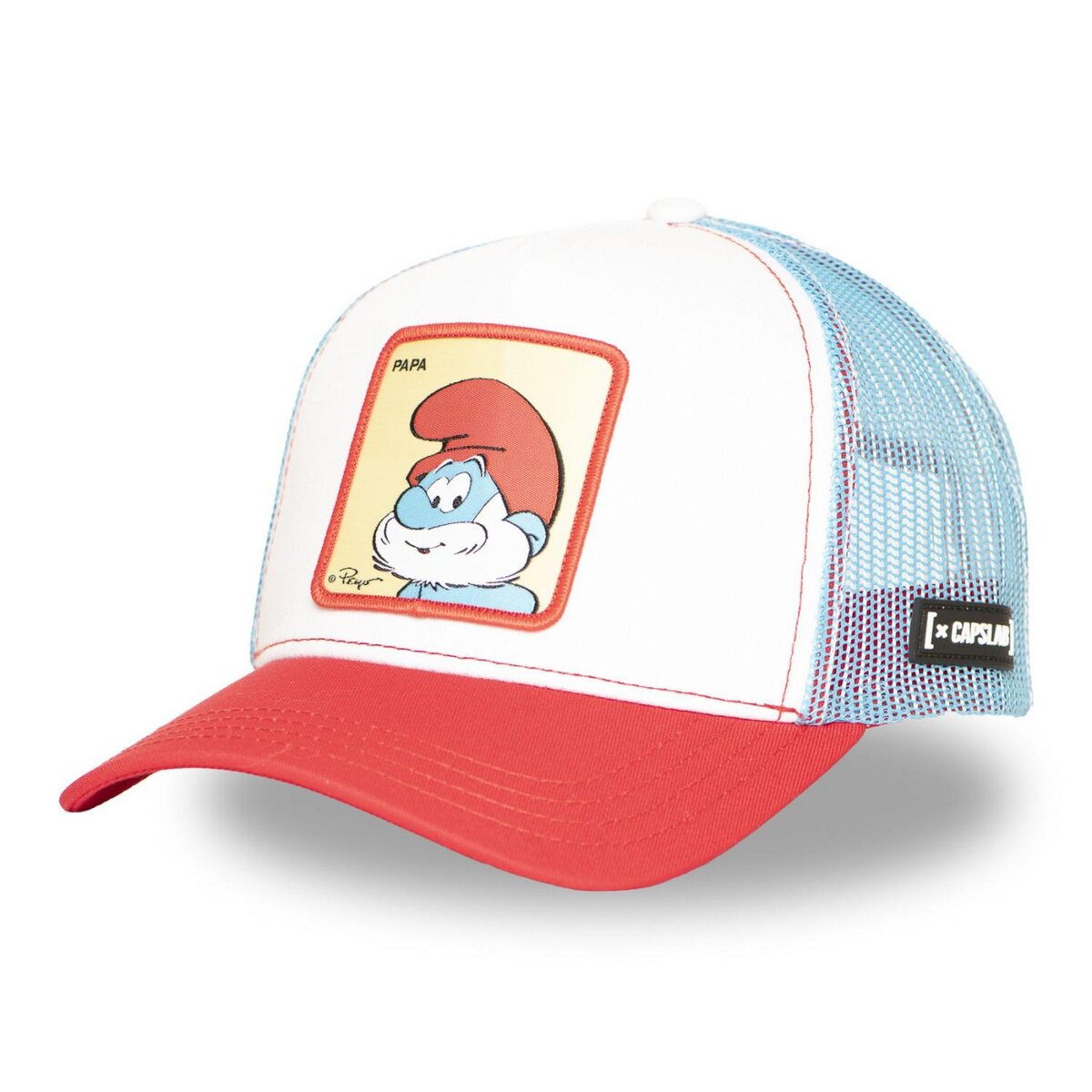 CAPSLAB Casquette trucker avec filet The Smurfs Papa