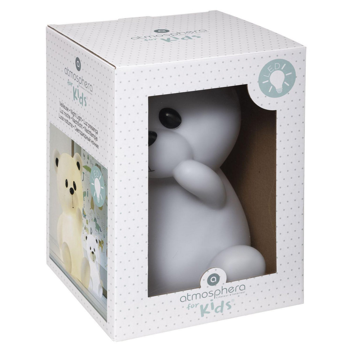 ATMOSPHERA Veilleuse XL Ourson - Blanc