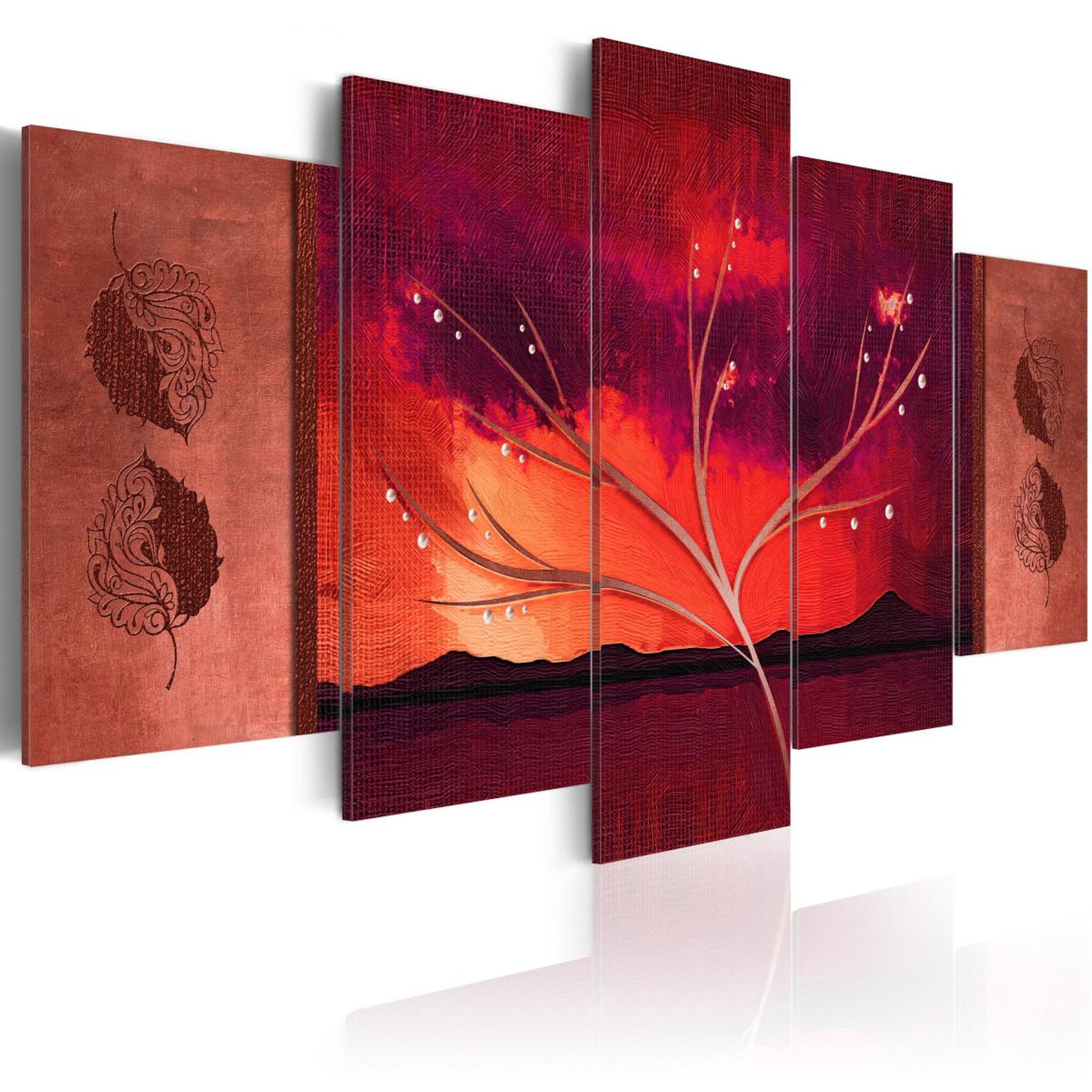 Paris Prix Tableau imprimé  carmine autumn. Coloris disponibles : Multicolore