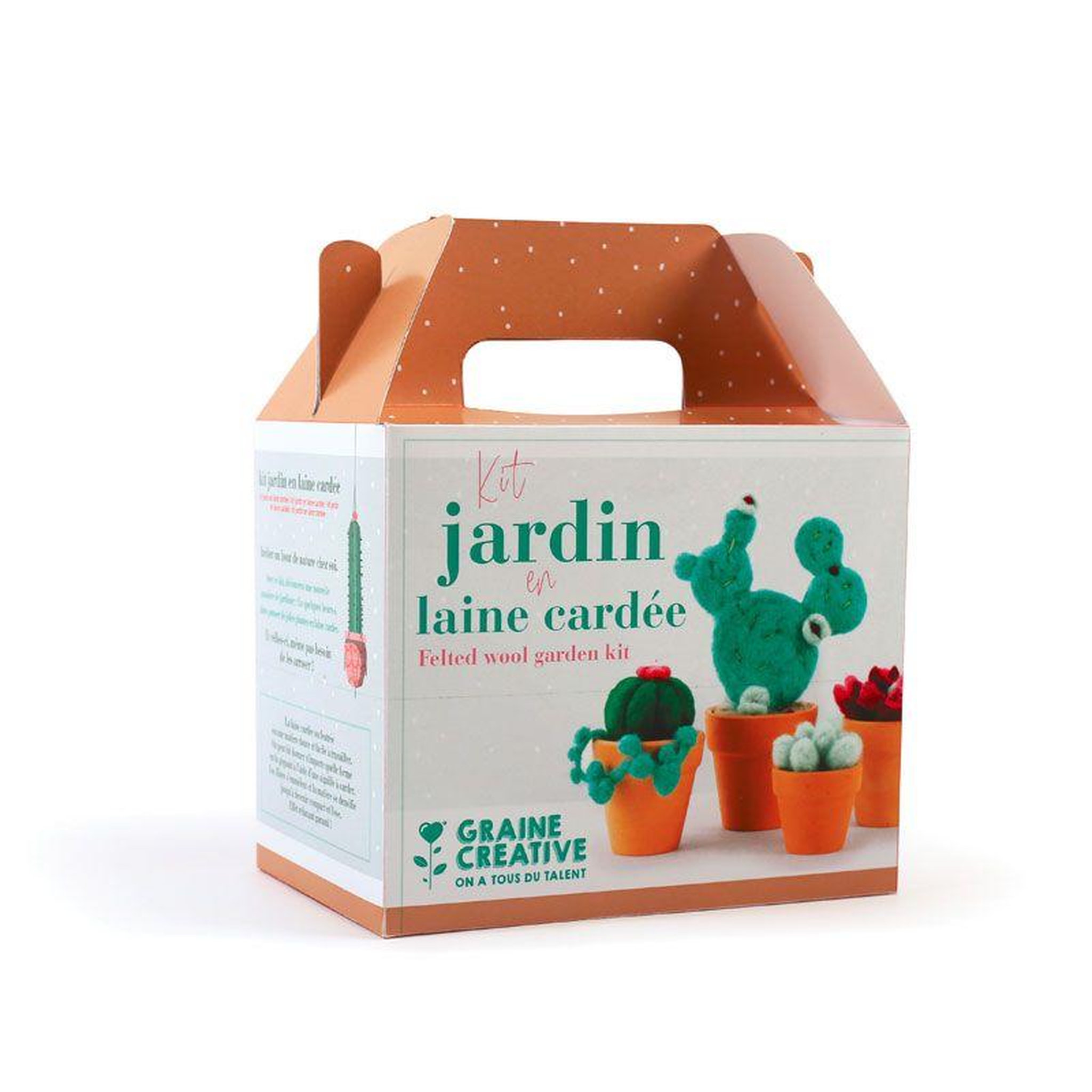 Graine créative Coffret en laine cardée - Petits cactus