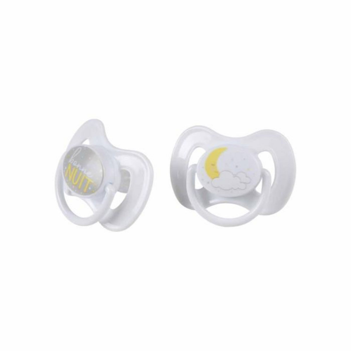 Paris Prix Lot de 2 Sucettes Phosphorescentes  Lune  +6 Mois Blanc