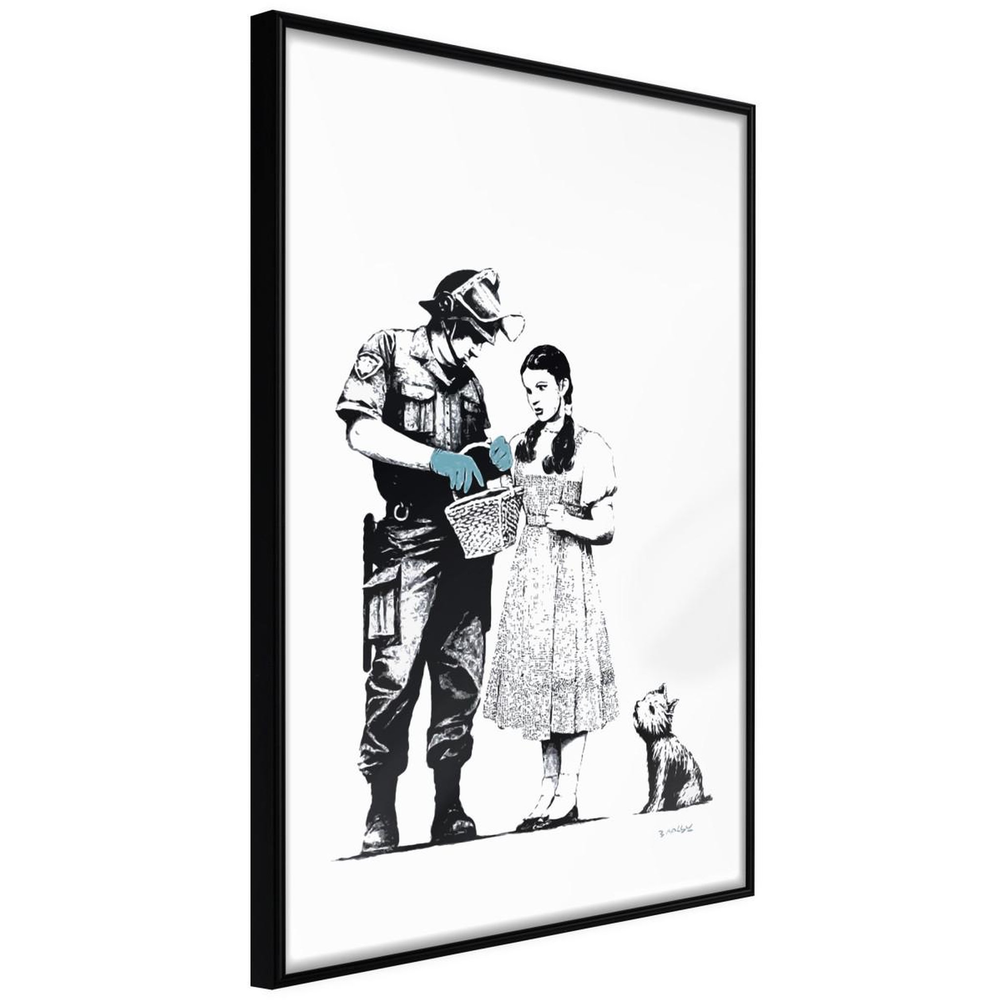 Paris Prix Affiche murale encadrée  banksy stop and search