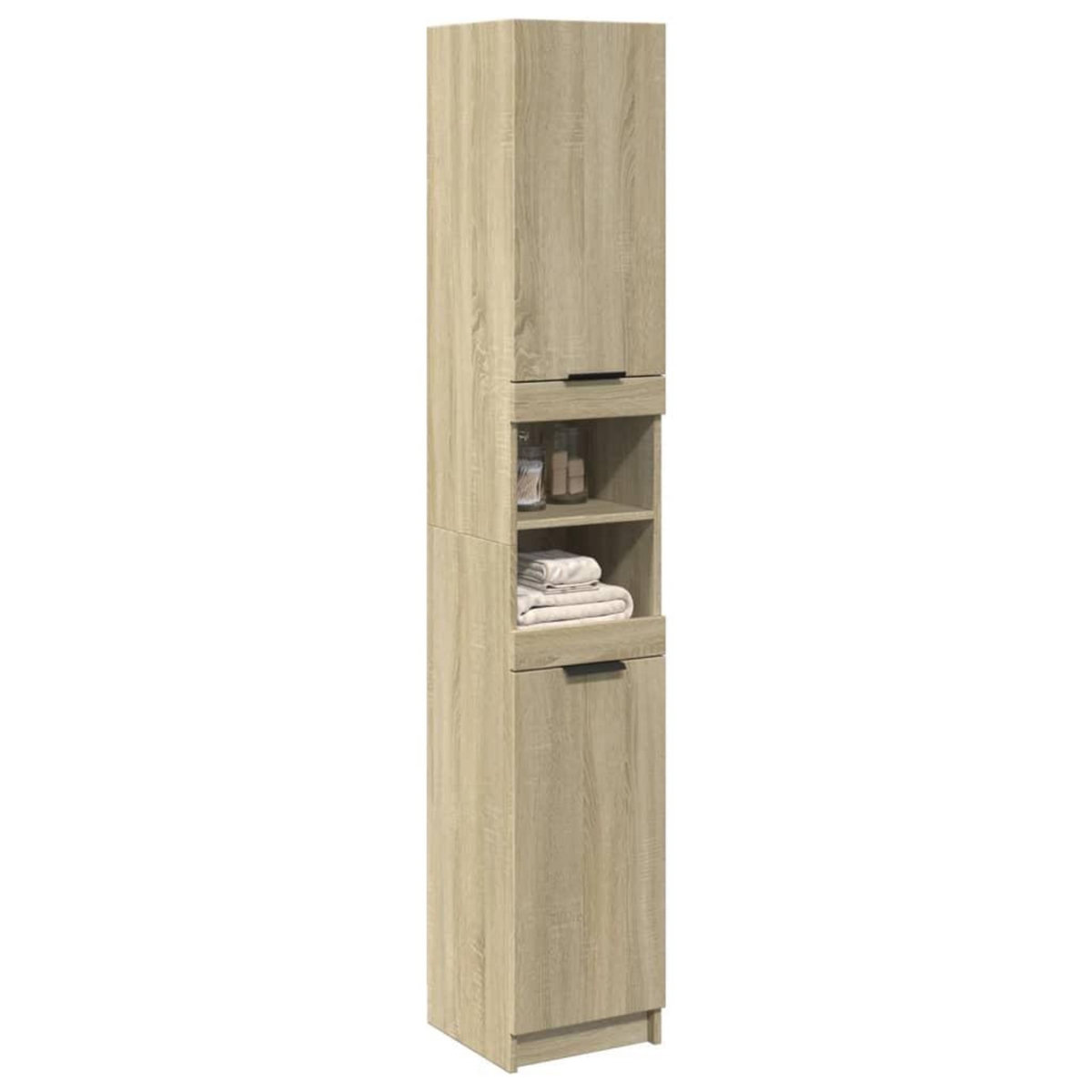 VIDAXL Armoire salle de bain chene sonoma 32x34x188,5 cm