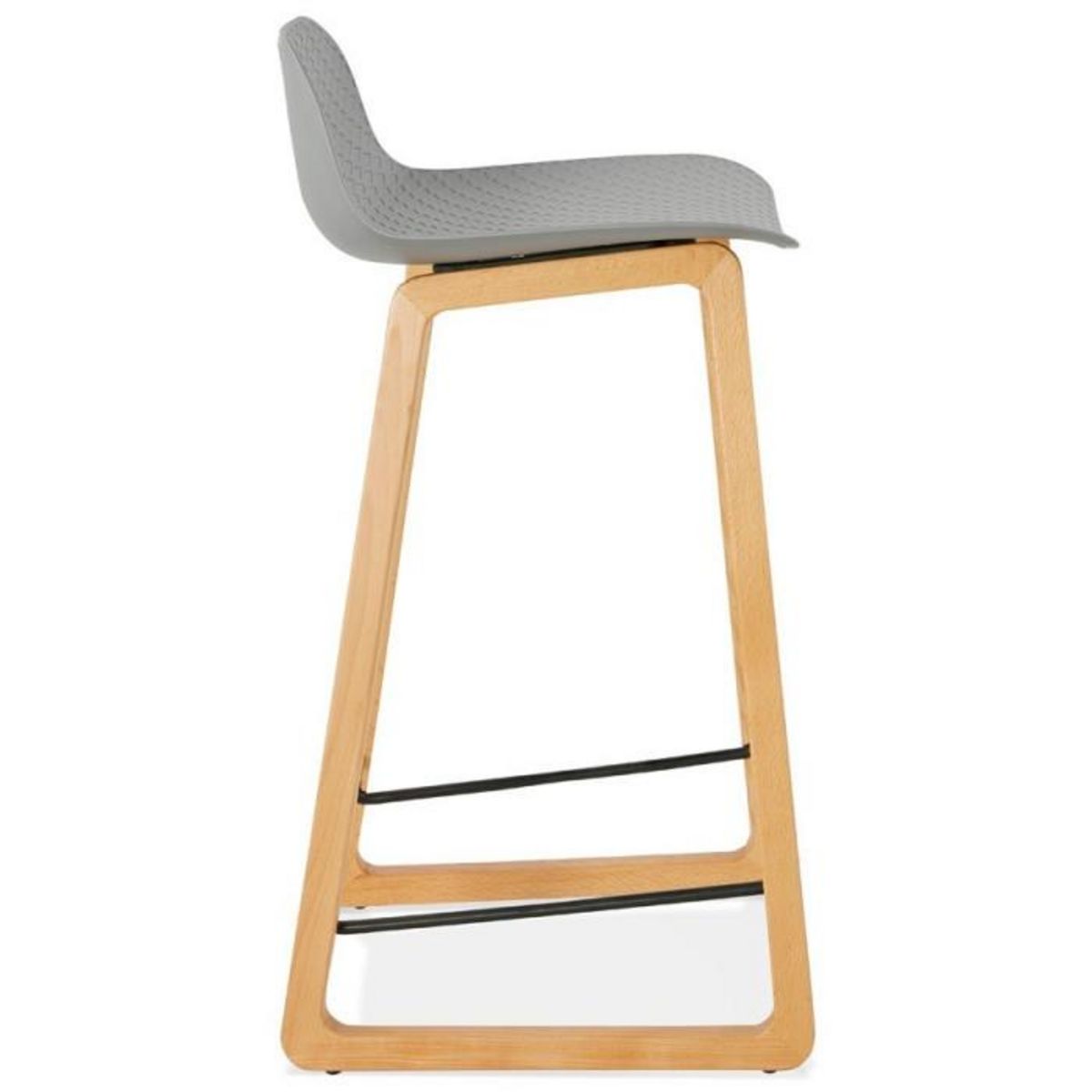 Paris Prix Tabouret de Bar Design  Toki  87cm Gris & Naturel