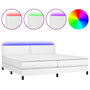 Voir la diapositive 2 : VIDAXL Sommier a lattes de lit avec matelas et LED Blanc 200x200 cm