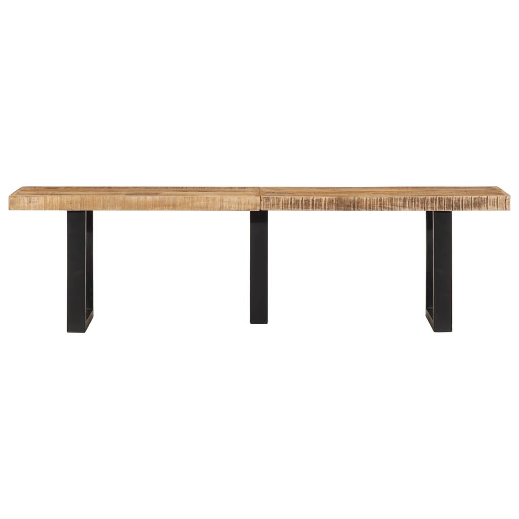 Voir la diapositive 2 : VIDAXL Banc 160 cm bois de manguier brut massif et acier