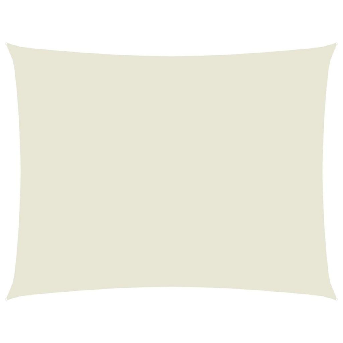VIDAXL Voile de parasol tissu oxford rectangulaire 3,5x4,5 m creme