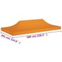 VIDAXL Toit de tente de reception 6x3 m Orange 270 g/m^2