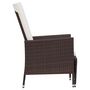 Voir la diapositive 5 : VIDAXL Salon de jardin 3 pcs avec coussins Resine tressee Marron