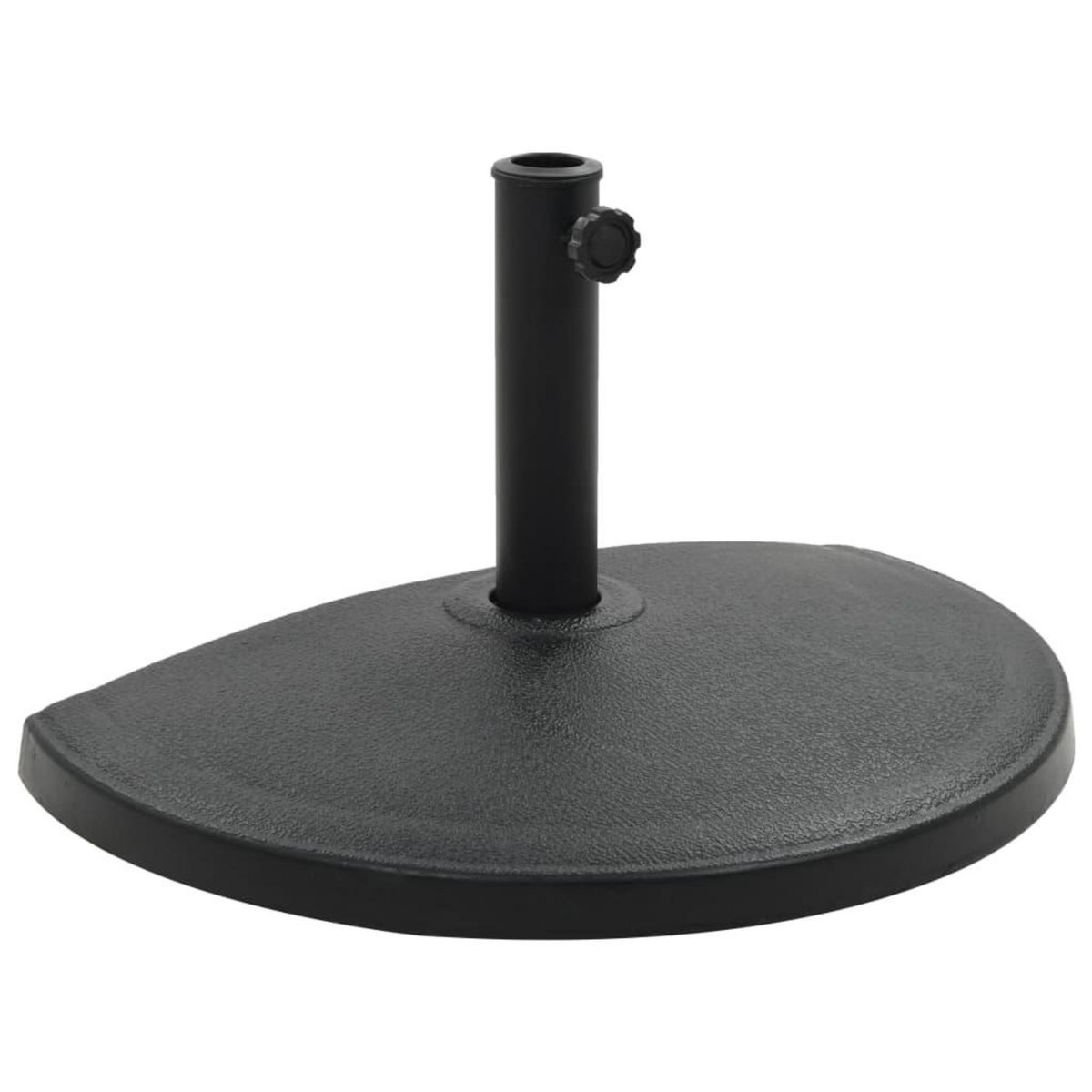 VIDAXL Socle demi-rond de parasol Polyresine 15 kg Noir