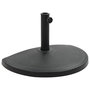 Voir la diapositive 1 : VIDAXL Socle demi-rond de parasol Polyresine 15 kg Noir