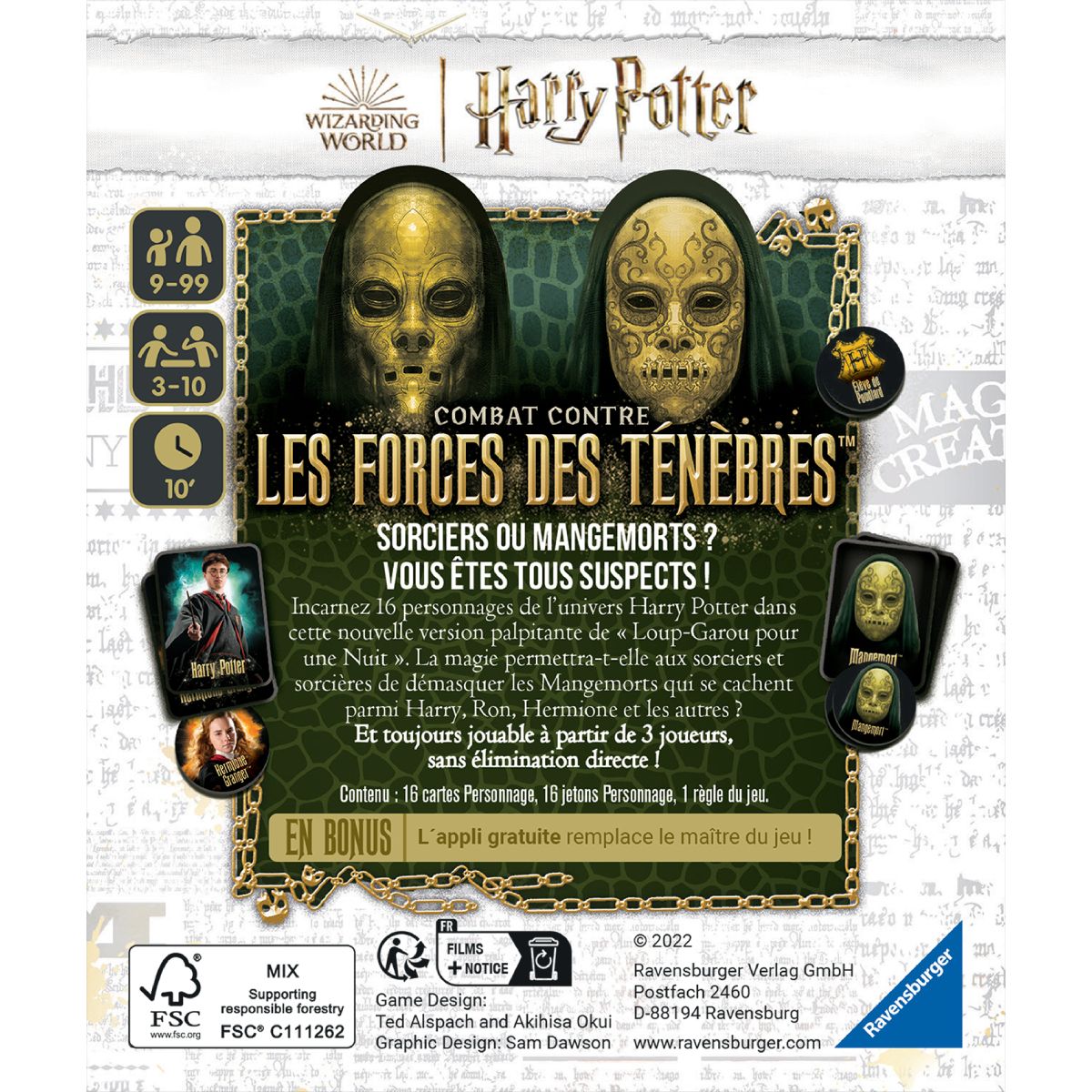 RAVENSBURGER Jeu Loup Garou pour une nuit Harry Potter