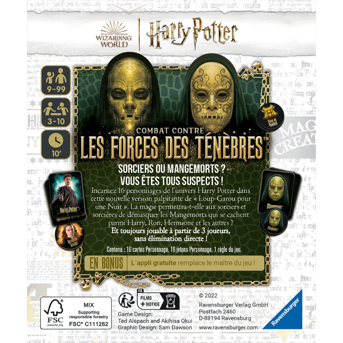 RAVENSBURGER Jeu Loup Garou pour une nuit Harry Potter