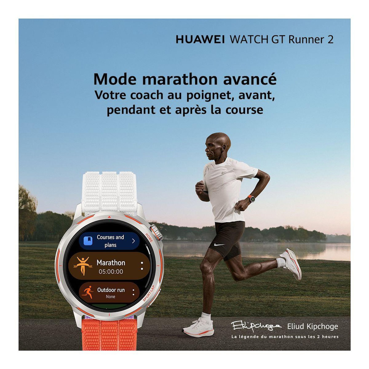 HUAWEI Montre sport Watch GT Runner 2 Bleu