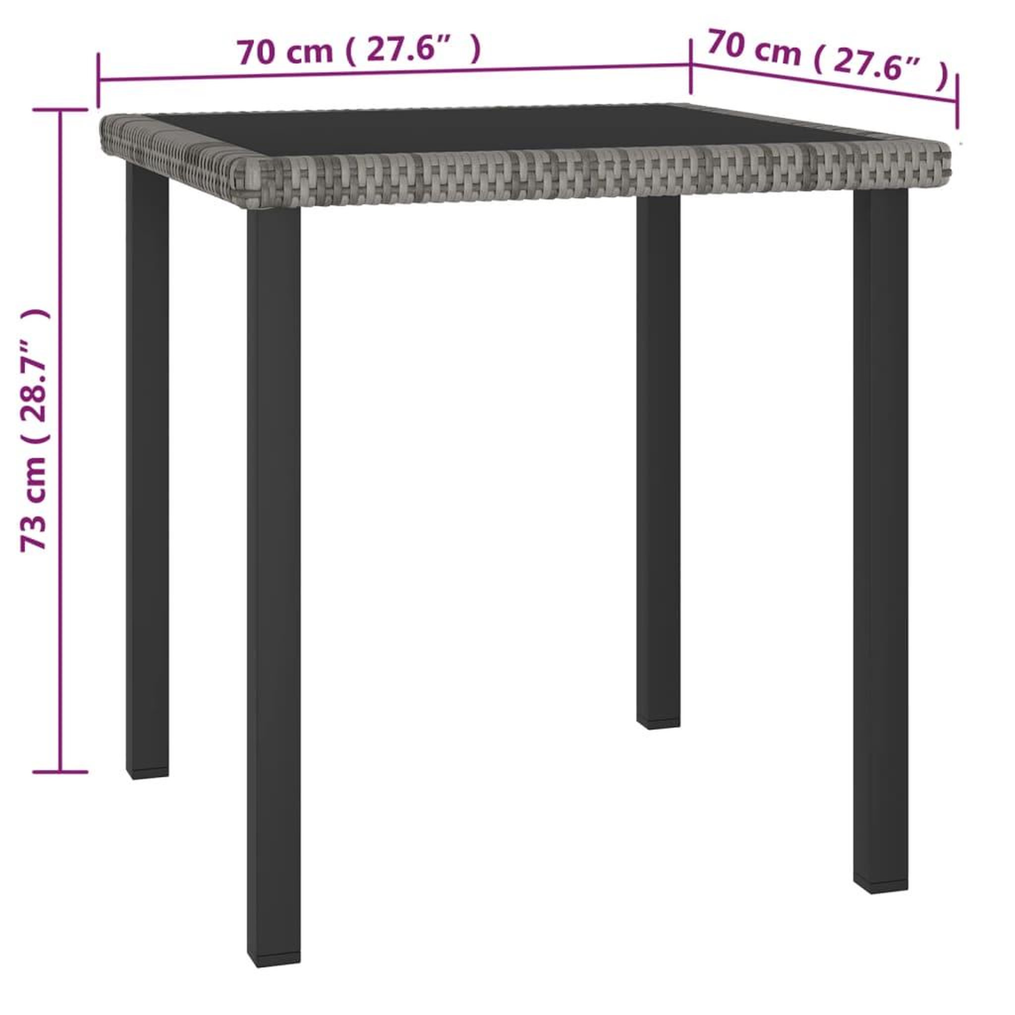 Voir la diapositive 6 : VIDAXL Ensemble a manger de jardin 5 pcs resine tressee gris