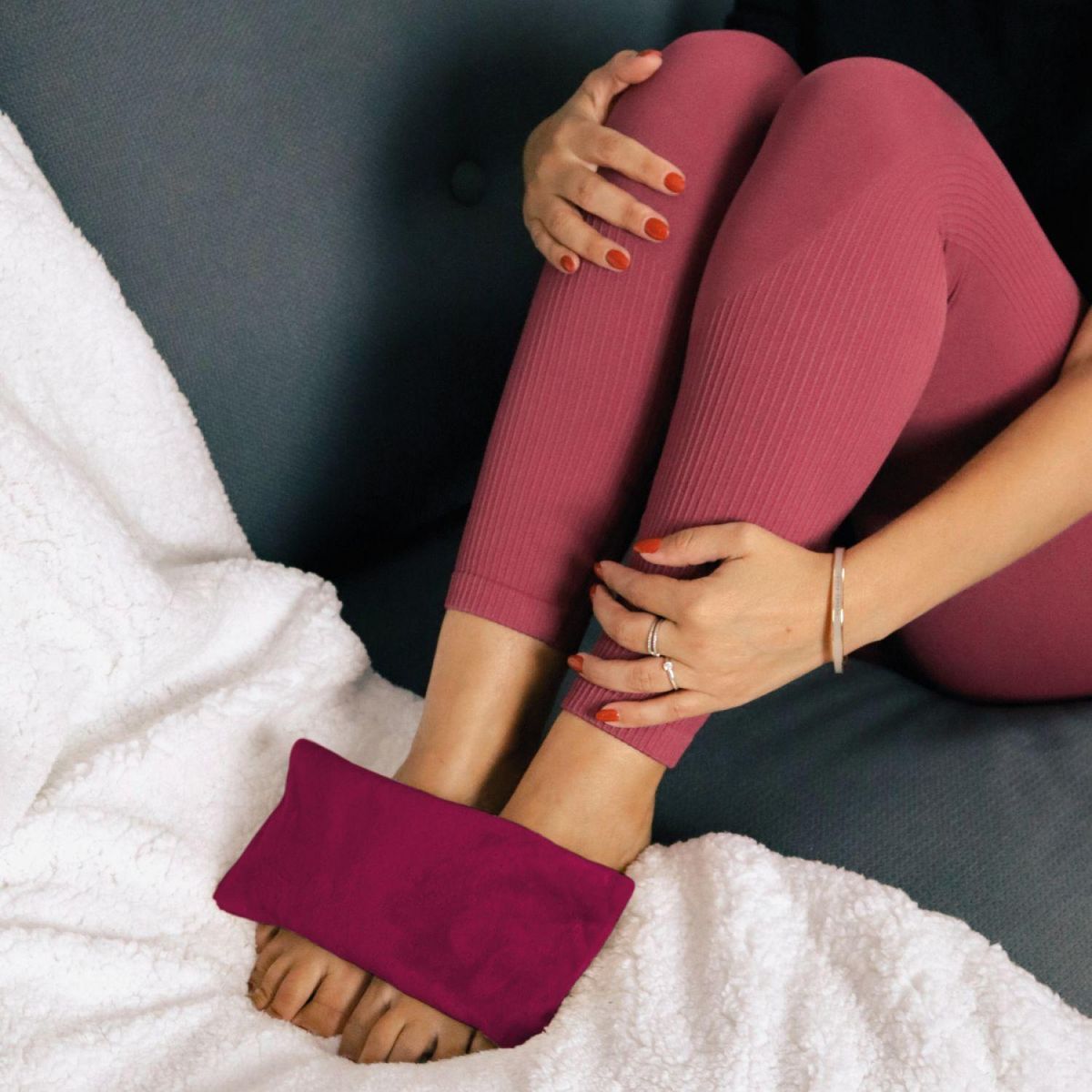 VIVEZEN Bouillotte chauffante ou refroidissante 10 x 22cm déhoussable pour toutes parties du corps