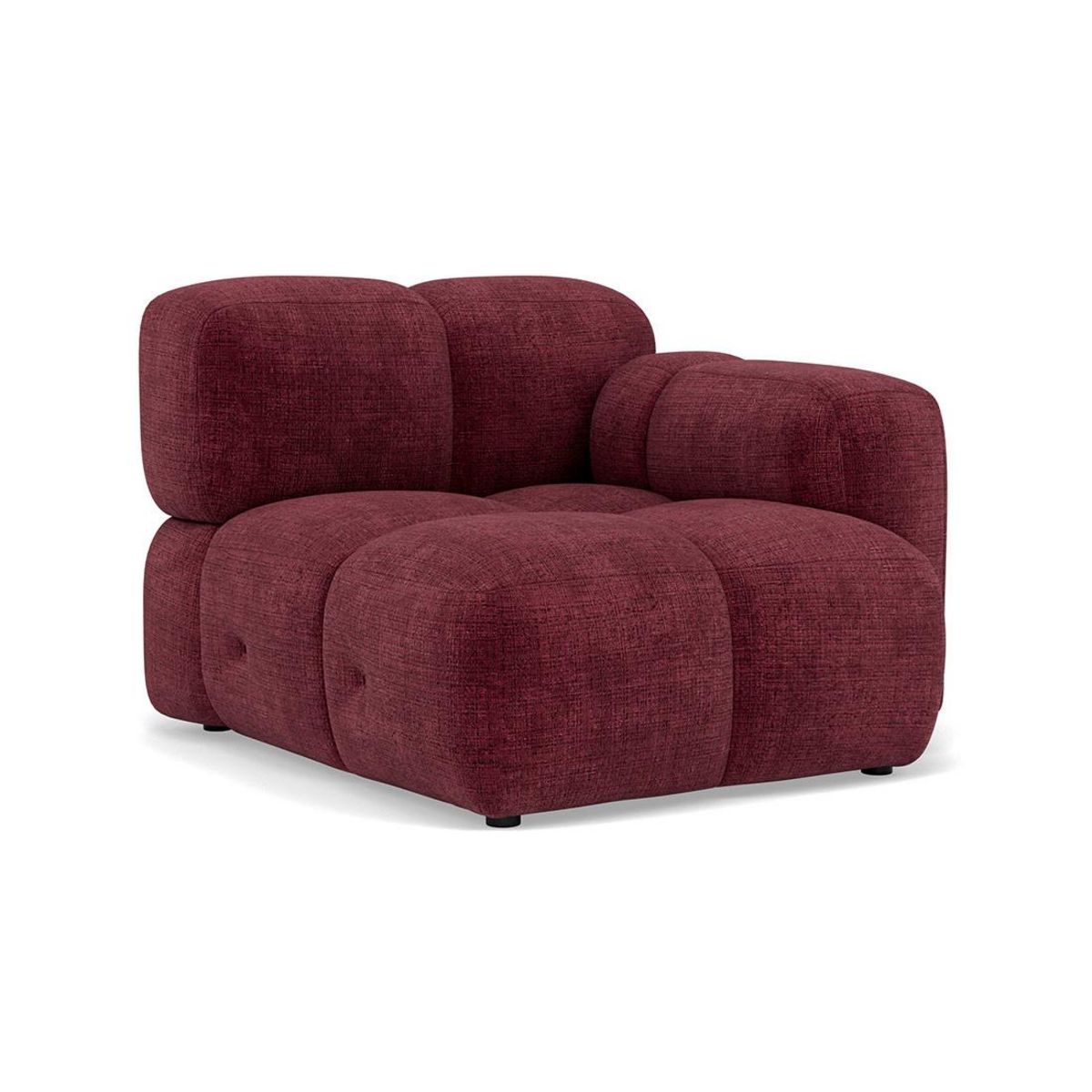 LISA DESIGN Grace - module d'assise droit en velours texturé