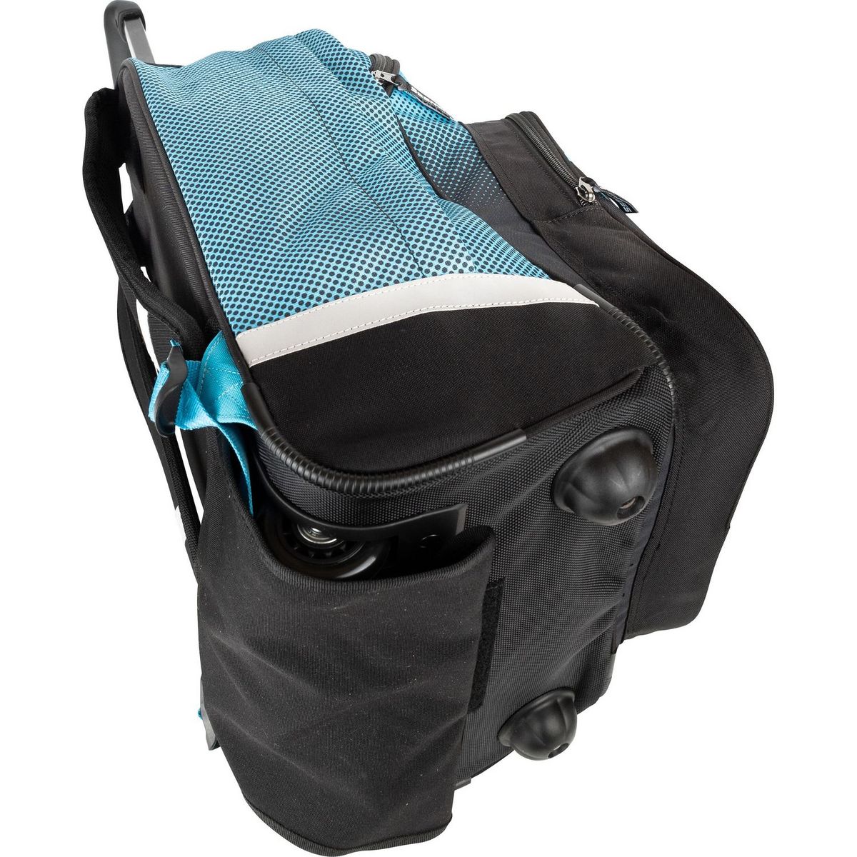 AIRNESS Sac à dos à roulettes 2 compartiments bleu et noir