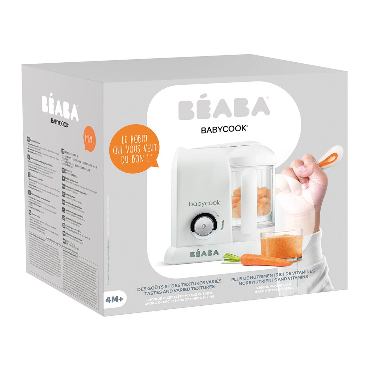 BEABA Cuiseur vapeur-mixeur pour bébé Babycook blanc/gris
