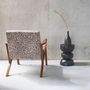 Voir la diapositive 3 : SWEEEK Fauteuil scandinave bois d'hévéa et imprimé léopard
