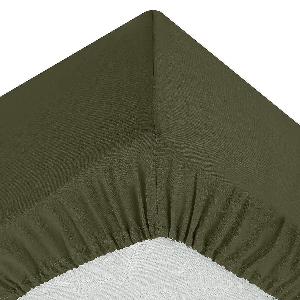 ATMOSPHERA Drap Housse  Intérieur  90x190cm Kaki