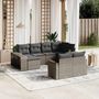Voir la diapositive 1 : VIDAXL Salon de jardin avec coussins 10 pcs gris resine tressee