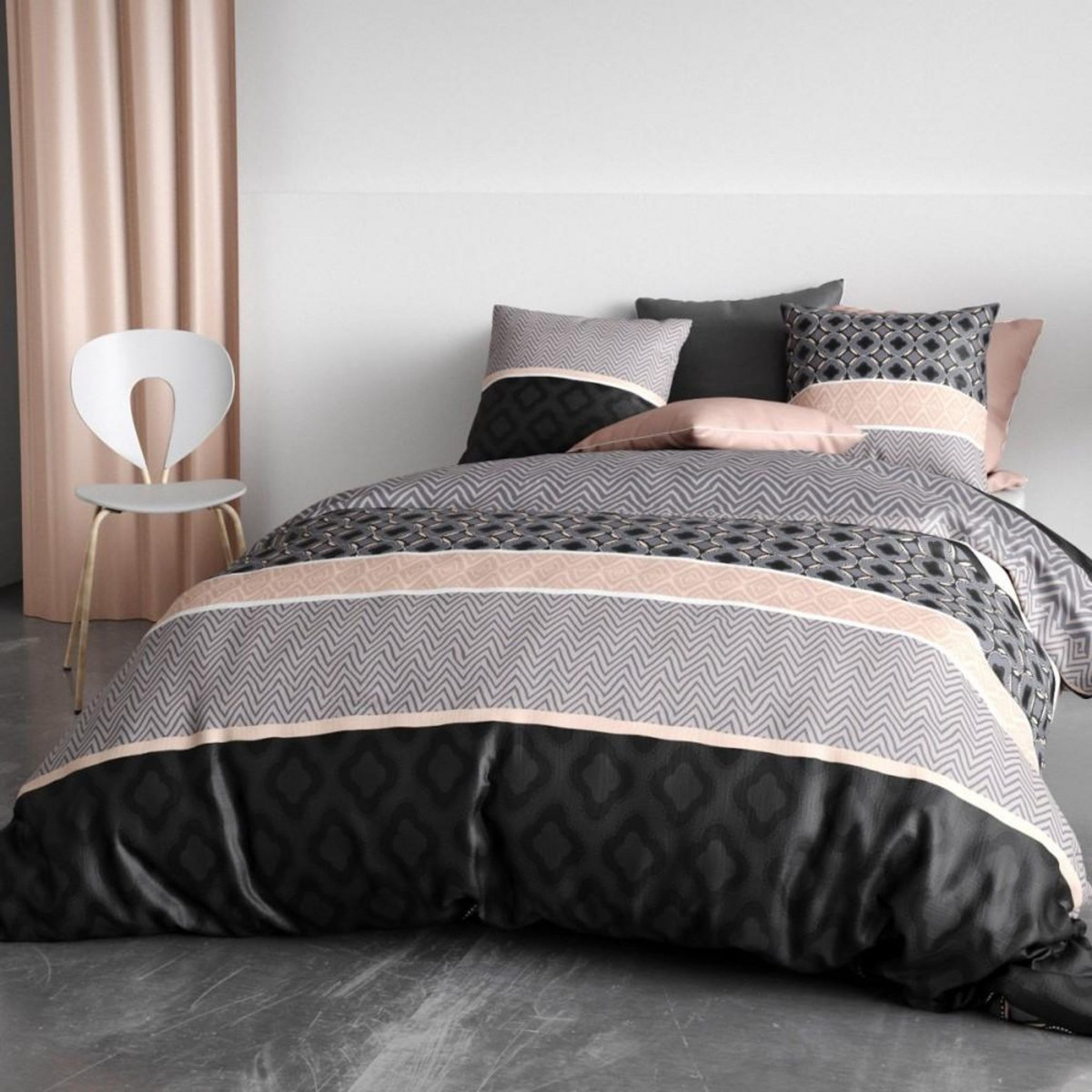 ATELIER DU COTON Housse de couette 240x220 KEA + 2 taies coton 57 fils