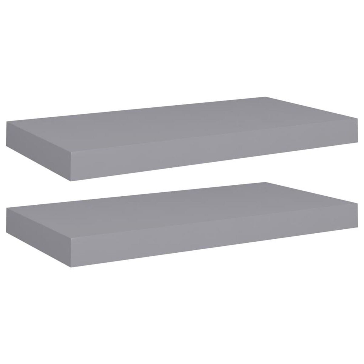 VIDAXL Etageres murales flottantes 2 pcs gris 50x23x3,8 cm MDF