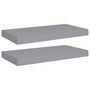 Voir la diapositive 2 : VIDAXL Etageres murales flottantes 2 pcs gris 50x23x3,8 cm MDF