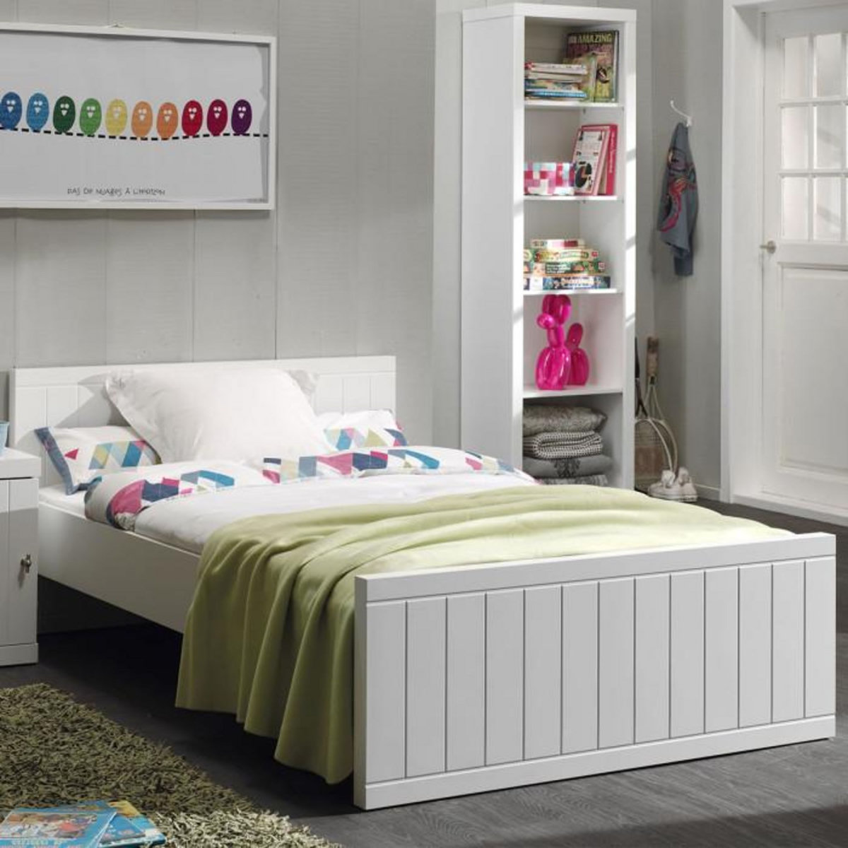 Paris Prix Lit Enfant  Robin  120x200cm Blanc