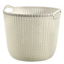 Voir la diapositive 2 : CURVER Curver Panier de rangement Knit Rond L 30 L Blanc creme