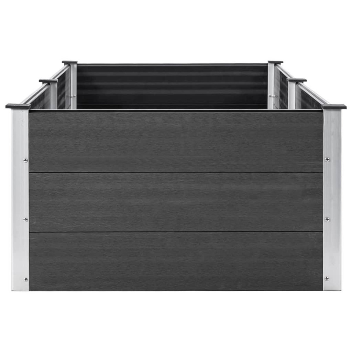 VIDAXL Lit sureleve de jardin 250x100x54 cm WPC Gris