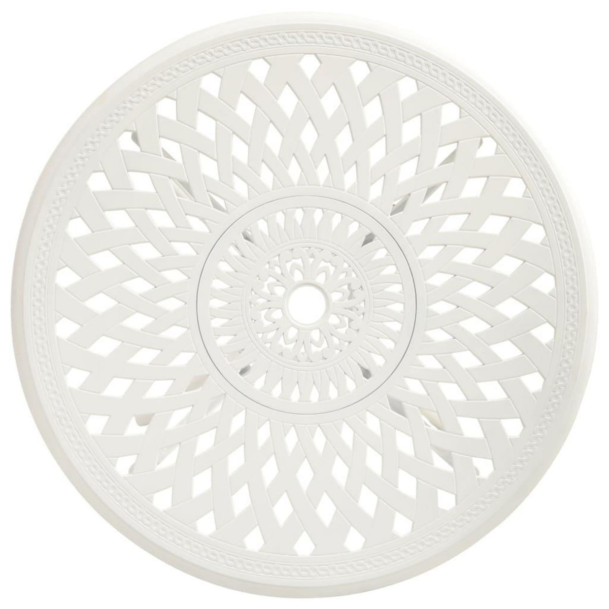 VIDAXL Table de jardin Blanc 78x78x72 cm Aluminium coule