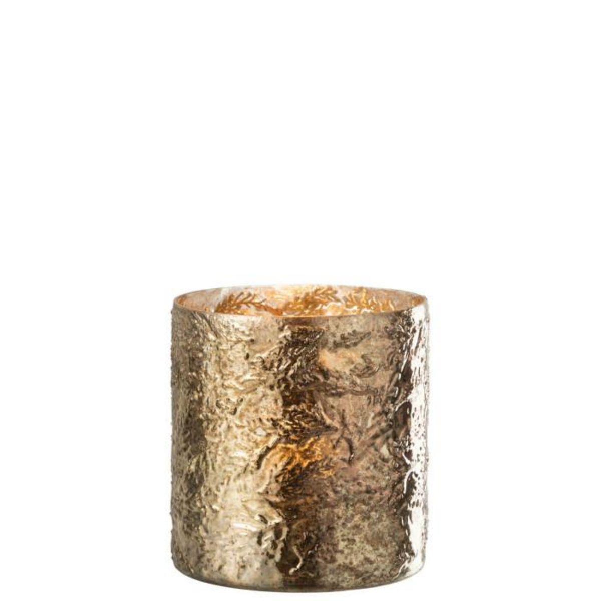 Paris Prix Photophore Cylindrique en Verre  Oxyde  16cm Cuivre