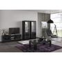 Voir la diapositive 2 : Vitrine design 1 porte laquée brillante L112cm MILANO