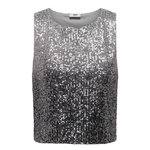 JACQUELINE DE YONG Top Sequins Gris Argent Femme JDY Milo. Coloris disponibles : Gris