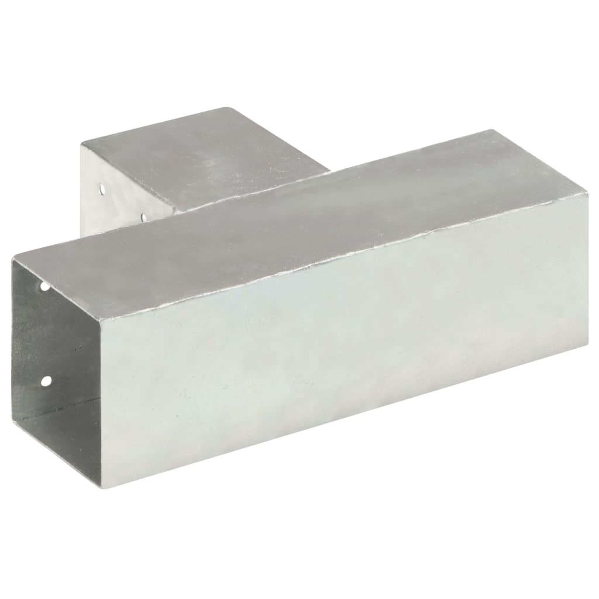 Voir la diapositive 5 : VIDAXL Connecteurs de poteau 4 pcs Forme en T Metal galvanise 91x91 mm