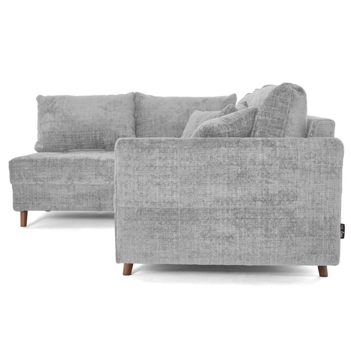 LISA DESIGN Rune - canapé d'angle gauche 4 places en velours texturé