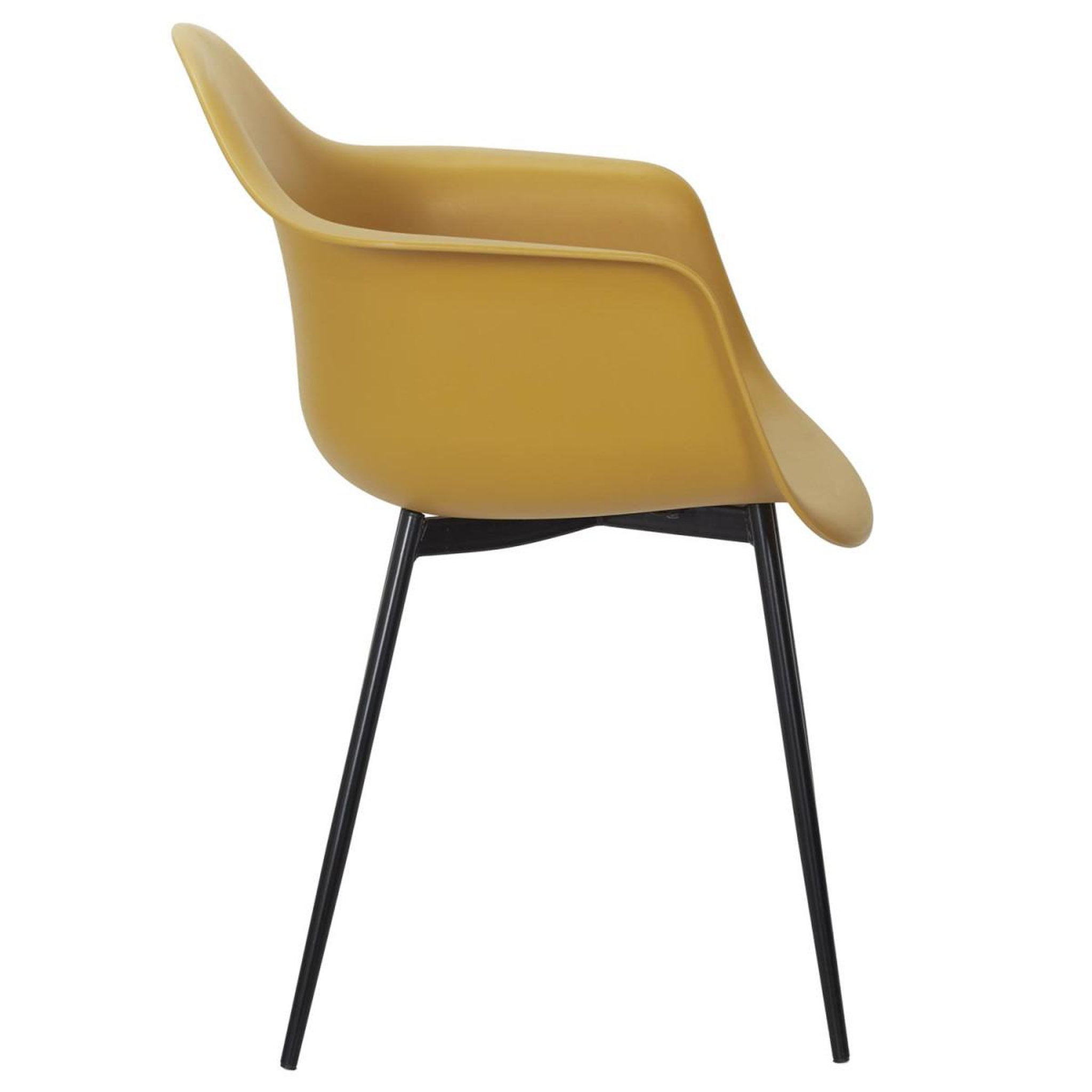 Voir la diapositive 4 : The Home Deco Factory Lot de 4 chaises fauteuil  gustav  85cm jaune