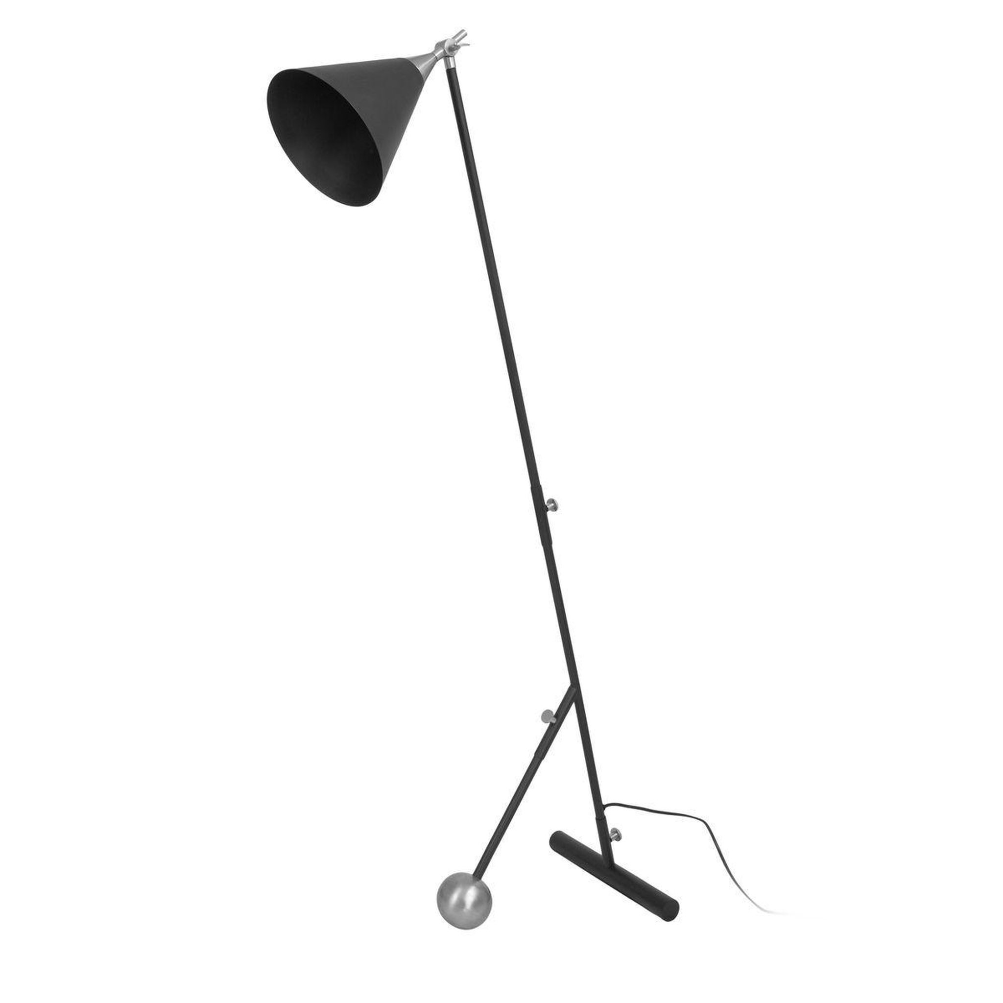 Paris Prix Lampadaire industriel  celeste  148cm noir & argent