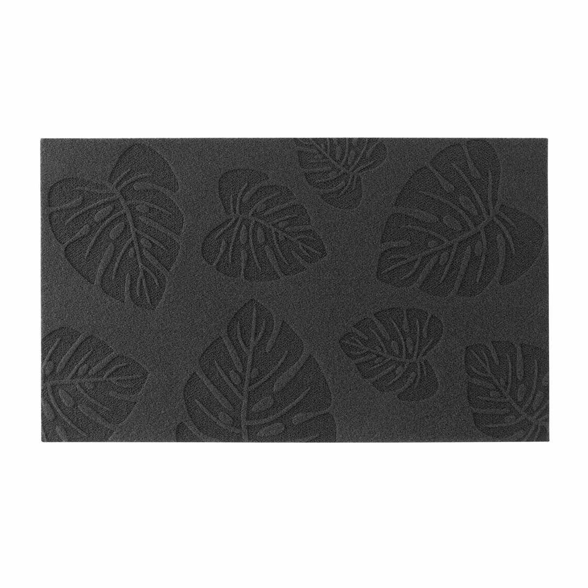 Douceur d'Intérieur Tapis d'Entrée à Motifs  Palmeraie  45x75cm Noir