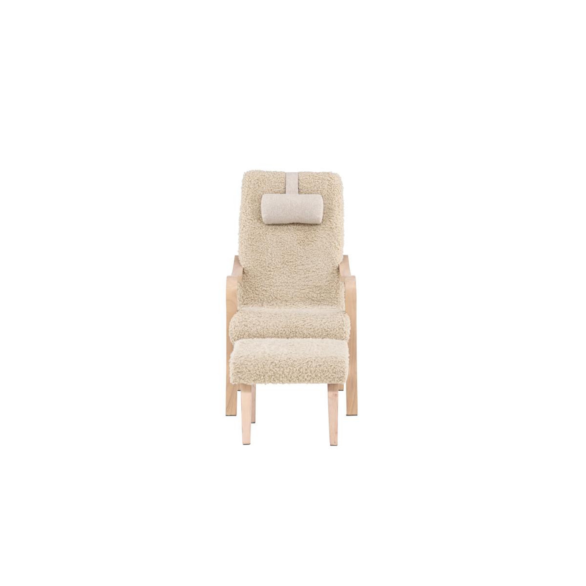 Voir la diapositive 2 : Paris Prix Fauteuil avec repose-pieds  faro  107cm beige