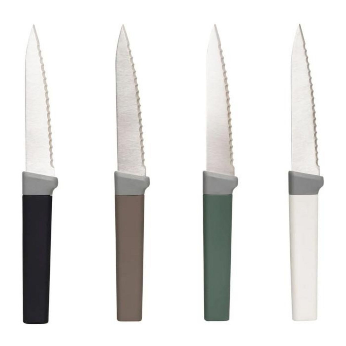 FIVE Lot de 4 Couteaux à Steak  Antidérapant  22cm Multicolore