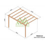Voir la diapositive 2 : JARDIDECO Pergola adossée en bois massif Saint-Denis 420 x 300 cm  - Maderland