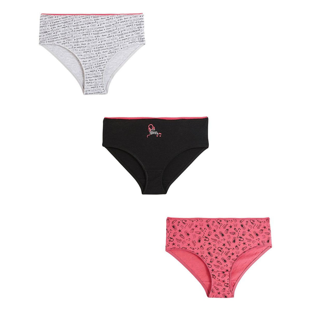 Petit Béguin Lot de 3 culottes fille Rivana