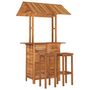 Voir la diapositive 3 : VIDAXL Ensemble de bar de jardin 3 pcs Bois d'acacia solide