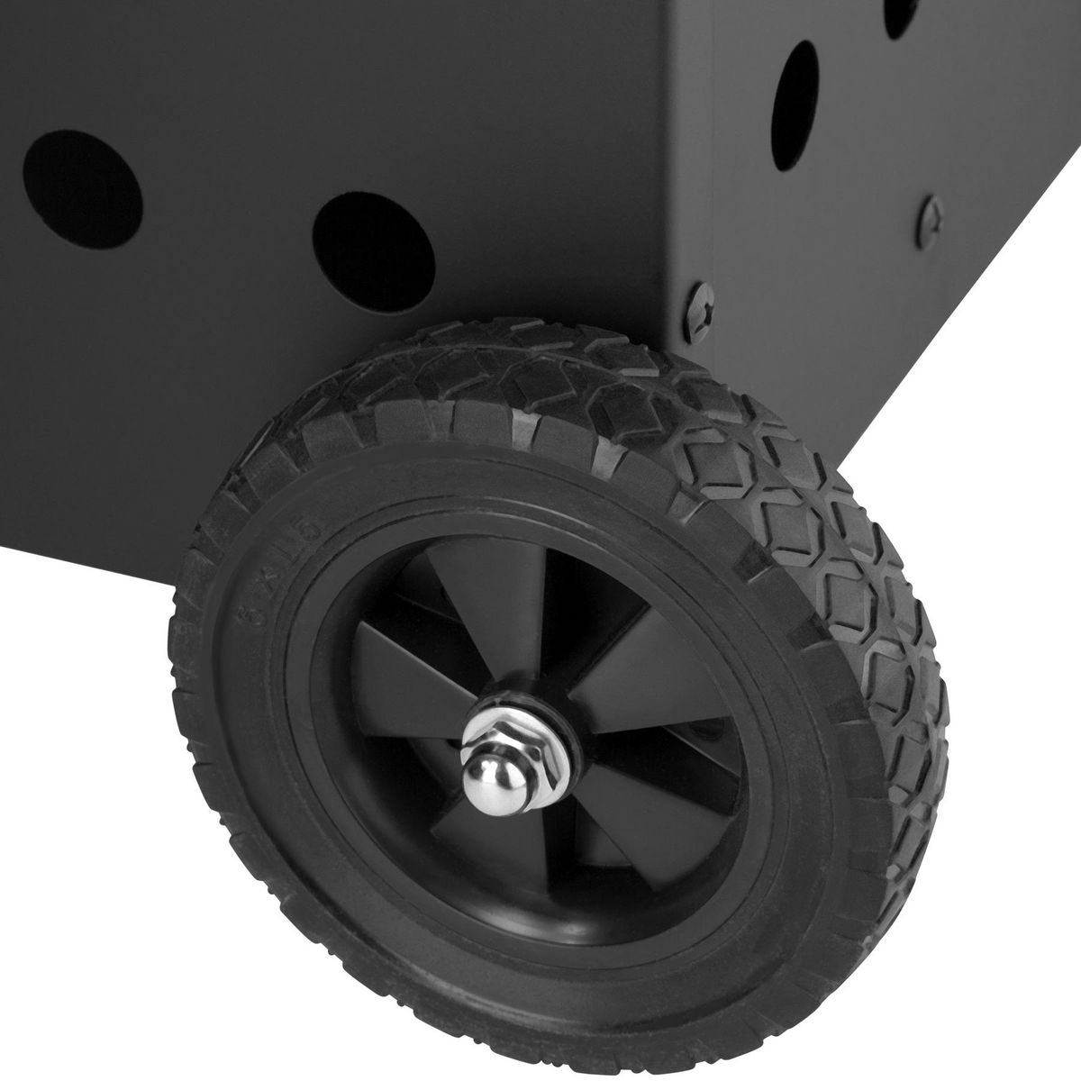 tectake Porte bûches en acier noir